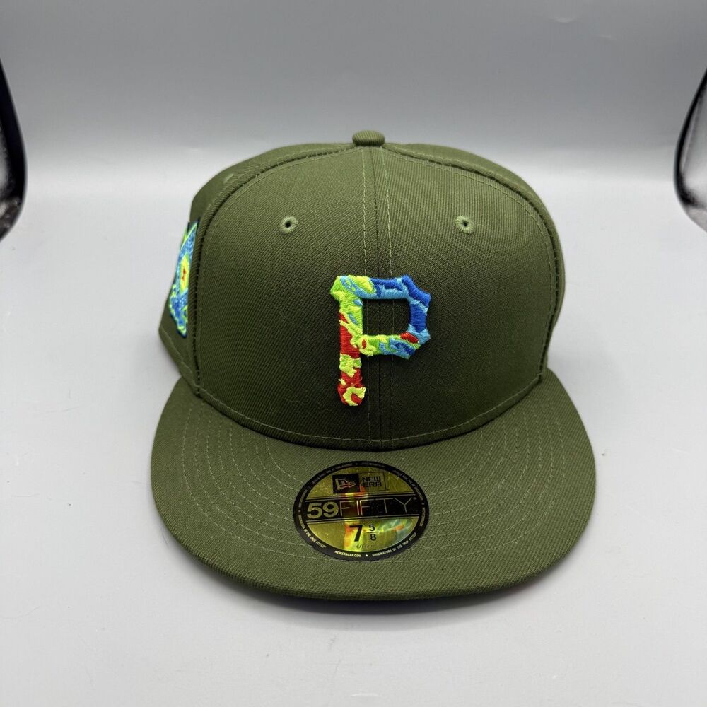 Pittsburgh Pirates "Alien vs Predator" New Era 59FIFTY Fitted Cap Size 7 5/8 Hat